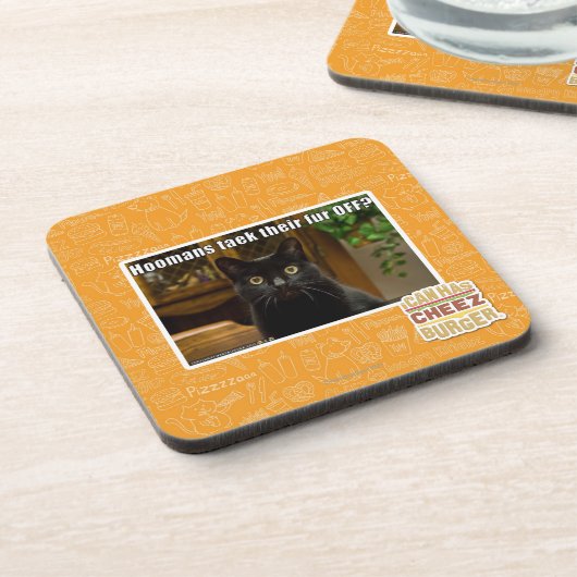 Dessous-de-verre Fourrure de Hoomans Taek là ? (Côté gauche)