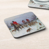 Dessous-de-verre Fox Huntsmen et Hounds Retour à la maison (Côté gauche)