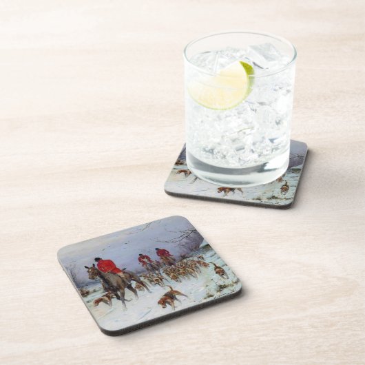 Dessous-de-verre Fox Huntsmen et Hounds Retour à la maison (Côté Droit)