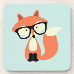 Dessous-de-verre Fox rouge de hippie mignon
