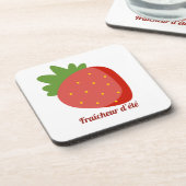 Dessous-de-verre Fraise Fraîcheur d'été (Côté gauche)