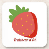 Dessous-de-verre Fraise Fraîcheur d'été (Devant)