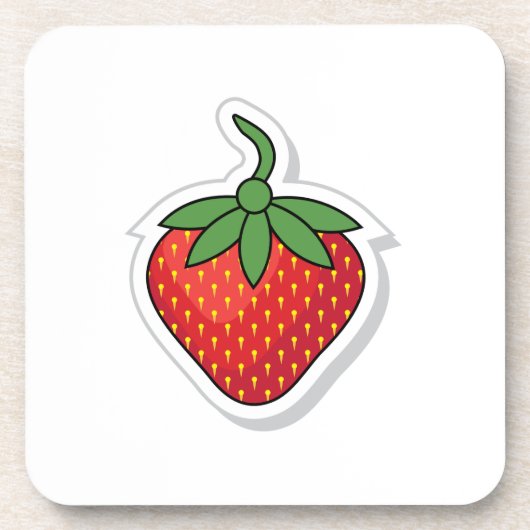 Dessous-de-verre Fraise rouge sucrée (Devant)