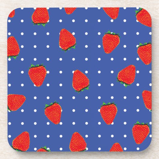 Dessous-de-verre fraises avec points (Devant)
