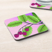 Dessous-de-verre Framboises sur une branche (Côté gauche)