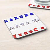 Dessous-de-verre France HAKUNA MATATA BLEU BLANC ROUGE UNITÉ COULEU (Côté gauche)