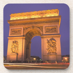 Dessous-de-verre France, Paris, Arc de Triomphe à la tombée de la