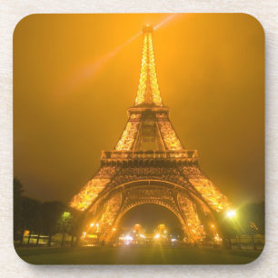 Dessous-de-verre France, Paris. Tour Eiffel illuminée à 3