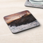 Dessous-de-verre France, phare à l'aube (Côté gauche)