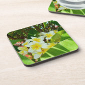 Dessous-de-verre Frangipanis Jaune Cultivant Sur Un Arbre, (Côté gauche)