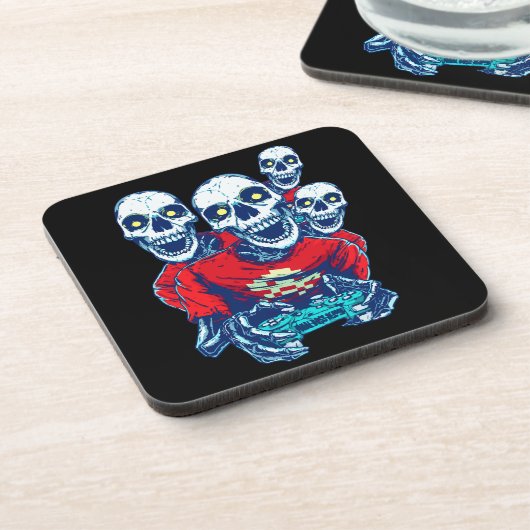 Dessous-de-verre Fraternité Éternelle de Jeu : Le Squelette Rouge d (Côté gauche)