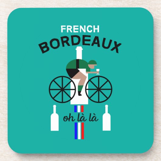 Dessous-de-verre French Bordeaux Vin Beverage Coaster (Devant)