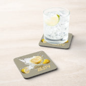Dessous-de-verre Fresh Citrus Coaster Set- Lemon Design (Côté Droit)