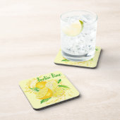 Dessous-de-verre Fresh Citrus Coaster Set- Lemon Design (Côté Droit)