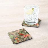 Dessous-de-verre Fritillaire du Golfe sur Zinnia (Côté Droit)