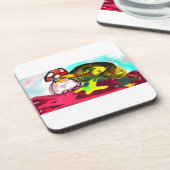 Dessous-de-verre Frog Champagne fun (Côté gauche)
