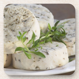 Dessous-de-verre Fromage de chèvre français - chèvre - avec des her