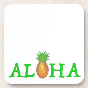 Dessous-de-verre Fruit d'ananas de l'île tropicale d'Hawaï ALOHA