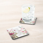 Dessous-de-verre Fruit de l'Esprit rose floral (Côté Droit)