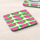 Dessous-de-verre Fruit de pastèque rose juteux motif au citron (Côté gauche)