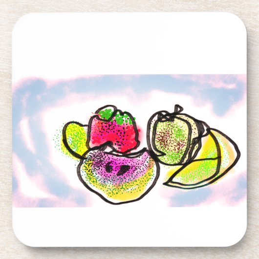 Dessous-de-verre Fruits d'été (Devant)