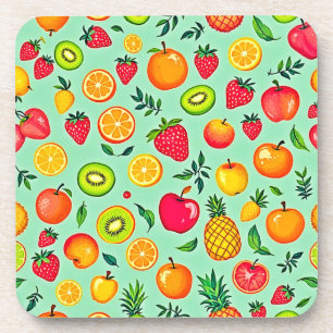 Dessous-de-verre Fruits d'été Conception transparente