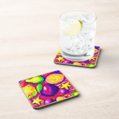 Dessous-de-verre Fruits et étoiles vibrants. Commandez dès maintena (Côté Droit)