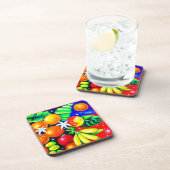 Dessous-de-verre Fruits Étonnants Ciel Étoffant. Commandez dès main (Côté Droit)