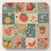 Dessous-de-verre fruits vintages (Devant)