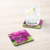 Dessous-de-verre Fuchsia pop art watercolour flower (Côté Droit)