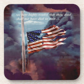 Dessous-de-verre Fumée tombée mais pas oubliée et drapeau déchiré (Devant)