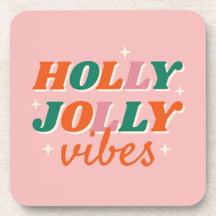Dessous-de-verre Fun Holly Jolly Vibes Design de Noël