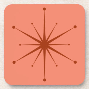 Dessous-de-verre Fun Midsiècle moderne Retro Starburst