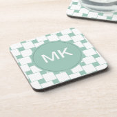 Dessous-de-verre Fun tissé Carré Mint Green (Côté gauche)