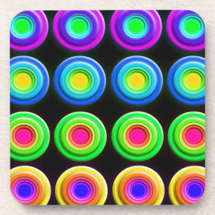 Dessous-de-verre Funky Colorful 3D Circles