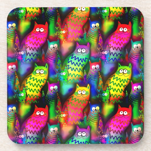 Dessous-de-verre Funny Cats Motif-54578 (Devant)