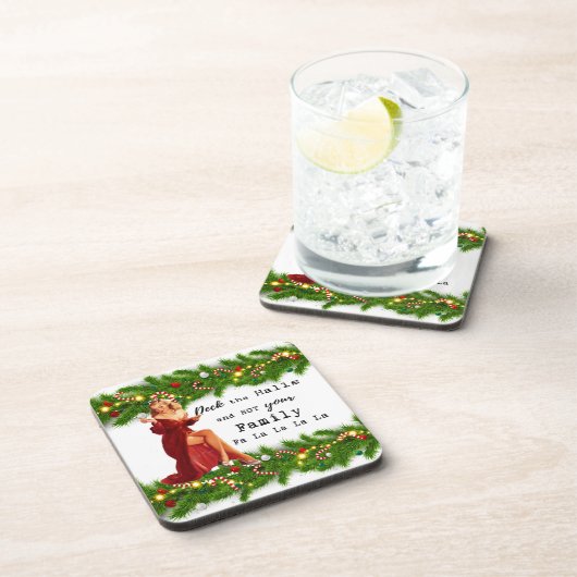 Dessous-de-verre Funny Christmas Coaster Retro Best Friend Deck (Côté Droit)