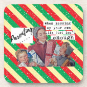Dessous-de-verre Funny Christmas Coaster Retro Best Friend Parent (Devant)