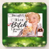 Dessous-de-verre Funny Christmas Coaster Retro Best Friend Santa (Devant)