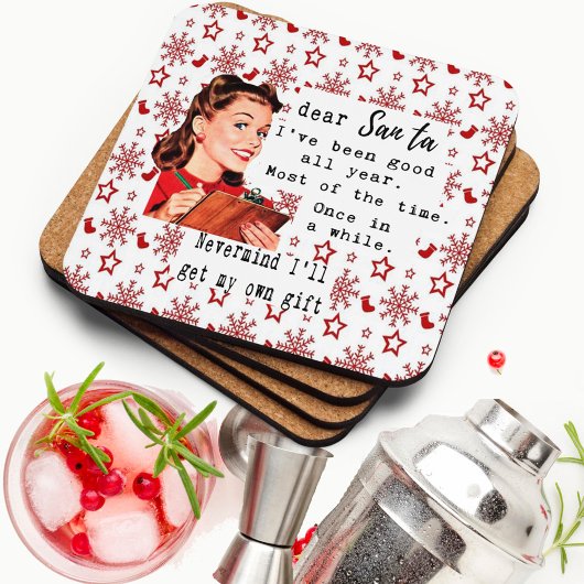 Dessous-de-verre Funny Christmas Coaster Retro Gift Best Friend