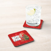 Dessous-de-verre Funny Christmas Coaster Retro Gift Best Friend Lit (Côté Droit)