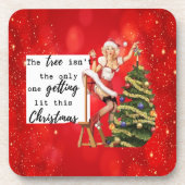 Dessous-de-verre Funny Christmas Coaster Retro Gift Best Friend Lit (Devant)