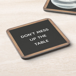 Dessous-de-verre Funny Custom Message Letterboard