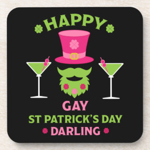Dessous-de-verre Funny Happy Gay St Patrick's Day