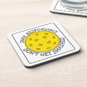 Dessous-de-verre Funny Pickleball Pun | Ne pas se faire écraser (Côté gauche)