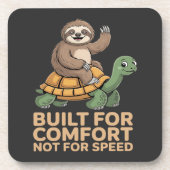 Dessous-de-verre Funny Sloth Riding Turtle (Devant)