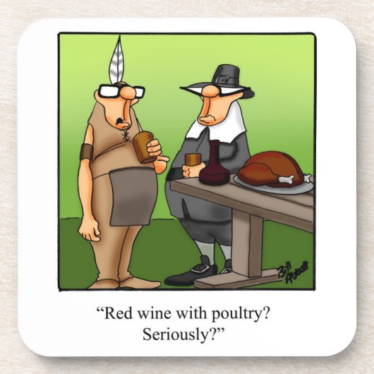 Dessous-de-verre Funny Wine Humor Coaster Set (Devant)