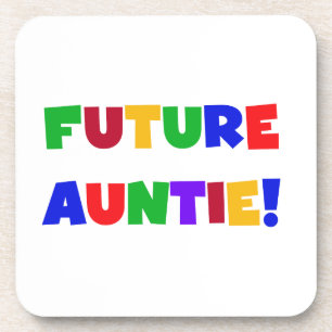 Dessous-de-verre Futur Tante Couleurs primaires T-shirts et cadeaux