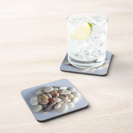 Dessous-de-verre galets blancs (Côté Droit)