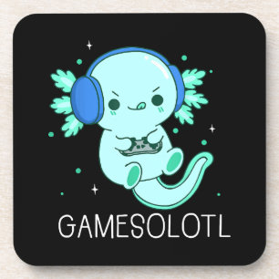Dessous-de-verre Gamesolotl Axolotl Gamer